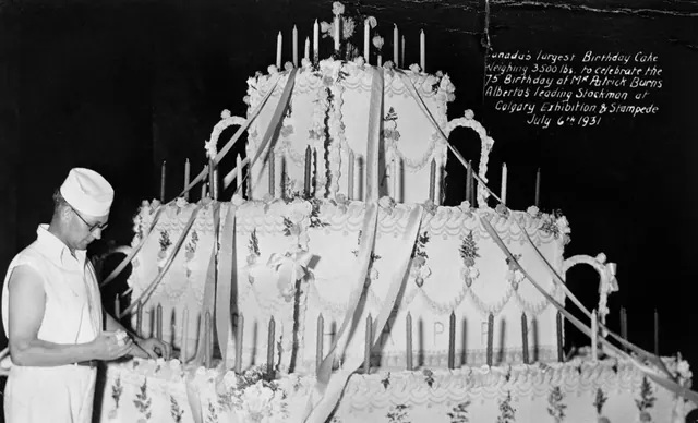 Patrick Burns' 75th birthday cake in Alberta, Canada. March birthdays: a sourced reference guide for 2027