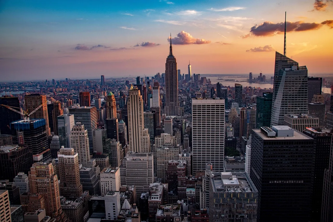 sunset, manhattan, city, skyline, architecture, usa, america, cityscape, nature, nyc, travel, new, skyscraper, downtown, york, view, new york city, dusk, empire, state, empire state building, panoramic, skyscrapers, scenic, yellow, orange. New York City birth records and the actors born there