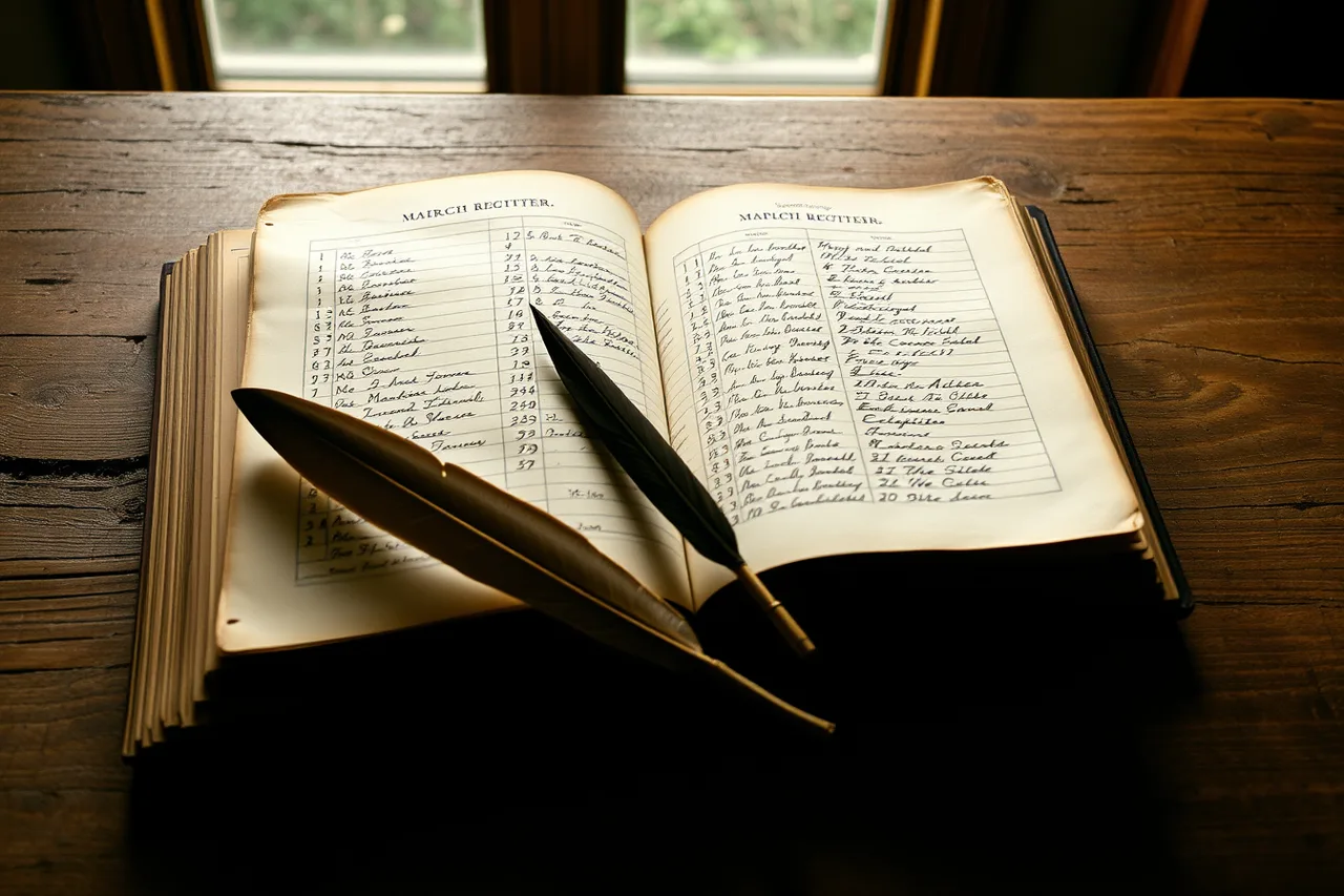 Open antique parish register with handwritten baptism, marriage and burial entries (Good choices about historical figures with July birthdays start with the fundamentals)